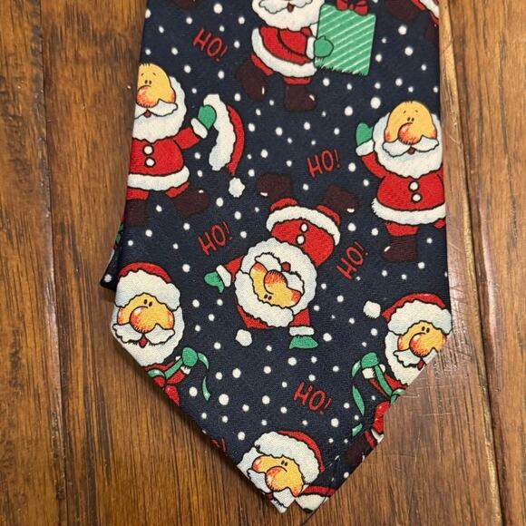 Lot of 3 Vintage Christmas Novelty Ties – Santa & Snowman Prints Holiday Necktie - Picture 6 of 7